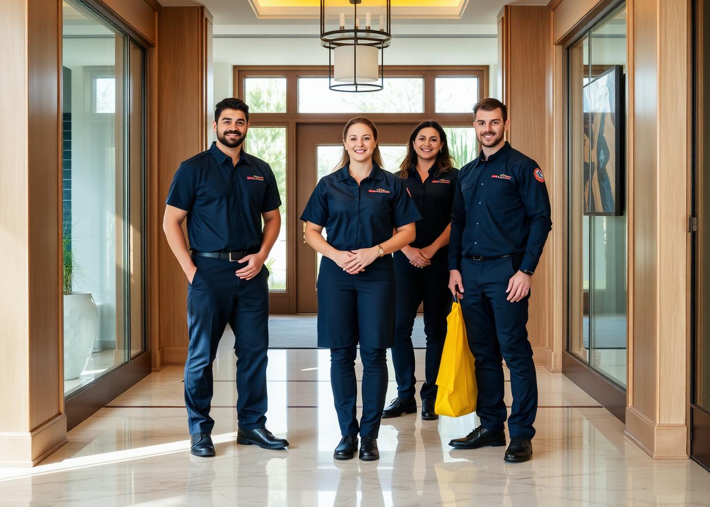 Foundation Cleaning team of professional cleaners in a Dallas home